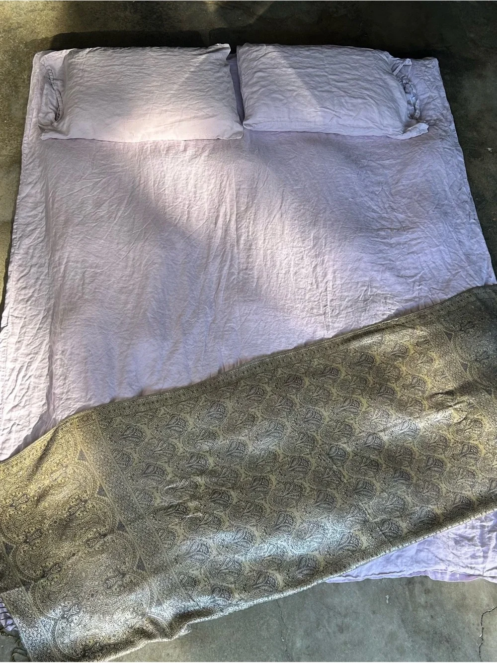 Bed Threads Lilac Linen Duvet Cover and Pillowcases- Soft Lavender Bedding